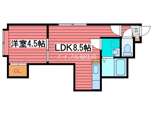 エクエス月寒の物件間取画像